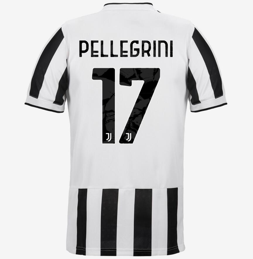 2021/22 Juventus Home Kit Soccer Jersey with PELLEGRINI 17 printing